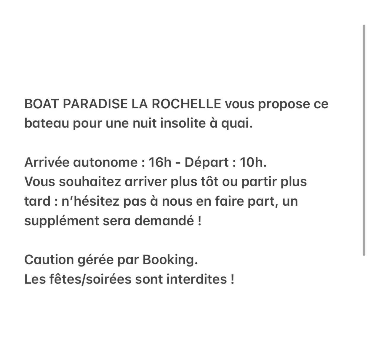 Nuit Insolite Sur Un Bateau Linge Et Menage Inclus - Boat Paradise La Rochelle لا روشيل المظهر الخارجي الصورة